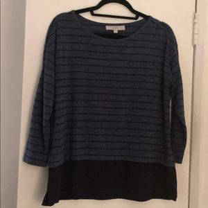 Navy striped shirt